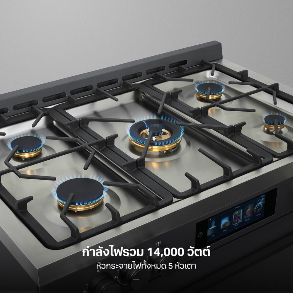 เตาแก๊สพร้อมเตาอบตั้งพื้น FREESTANDING แบรนด์ EVE รุ่น JASPER MATT สีเทาดำ ขนาด 90 เซนติเมตร_1